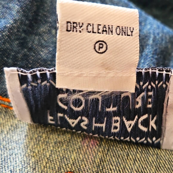 Flashback Couture Denim Jacket Ladies Sz L Vintage Floral Embroidered Rare - Picture 7 of 7